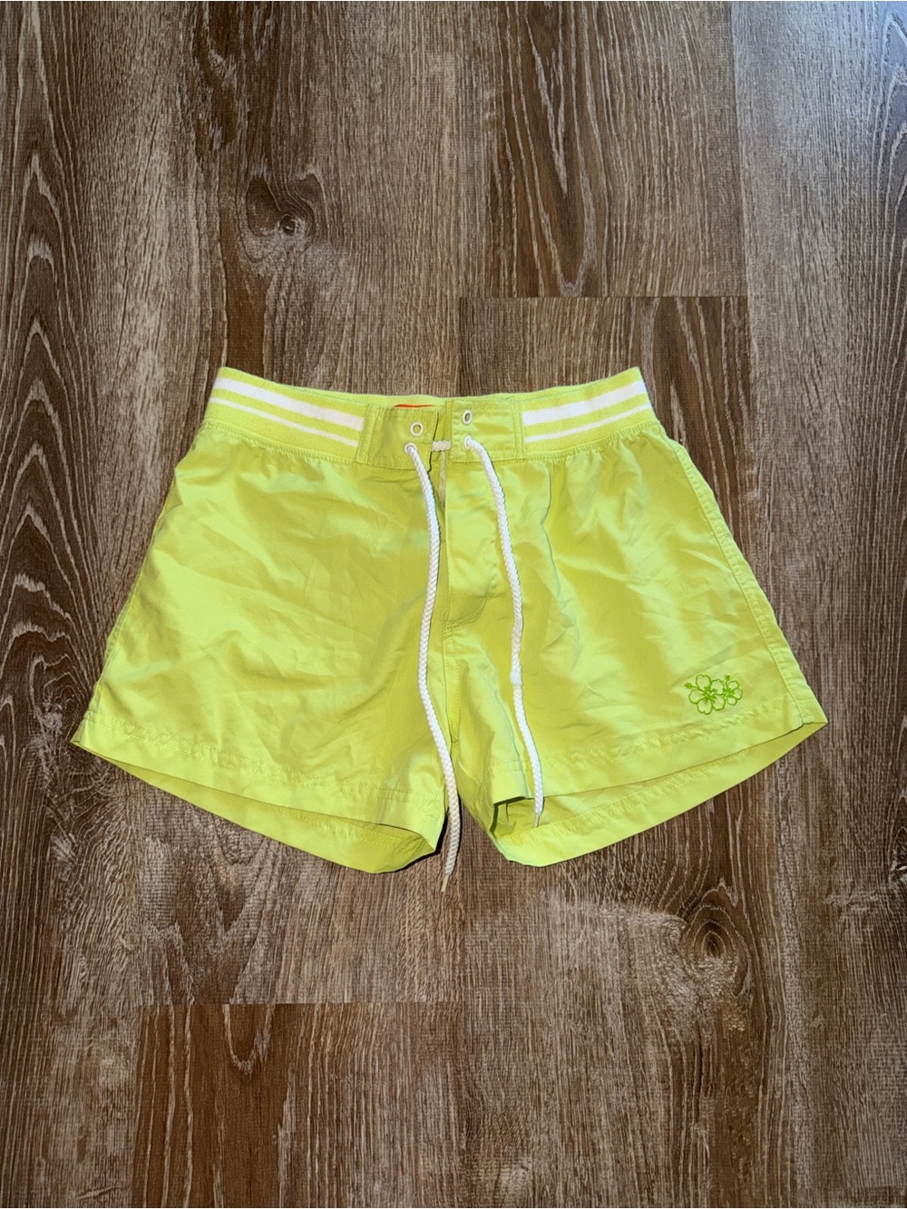 Y2K Neon Green Swim Shorts